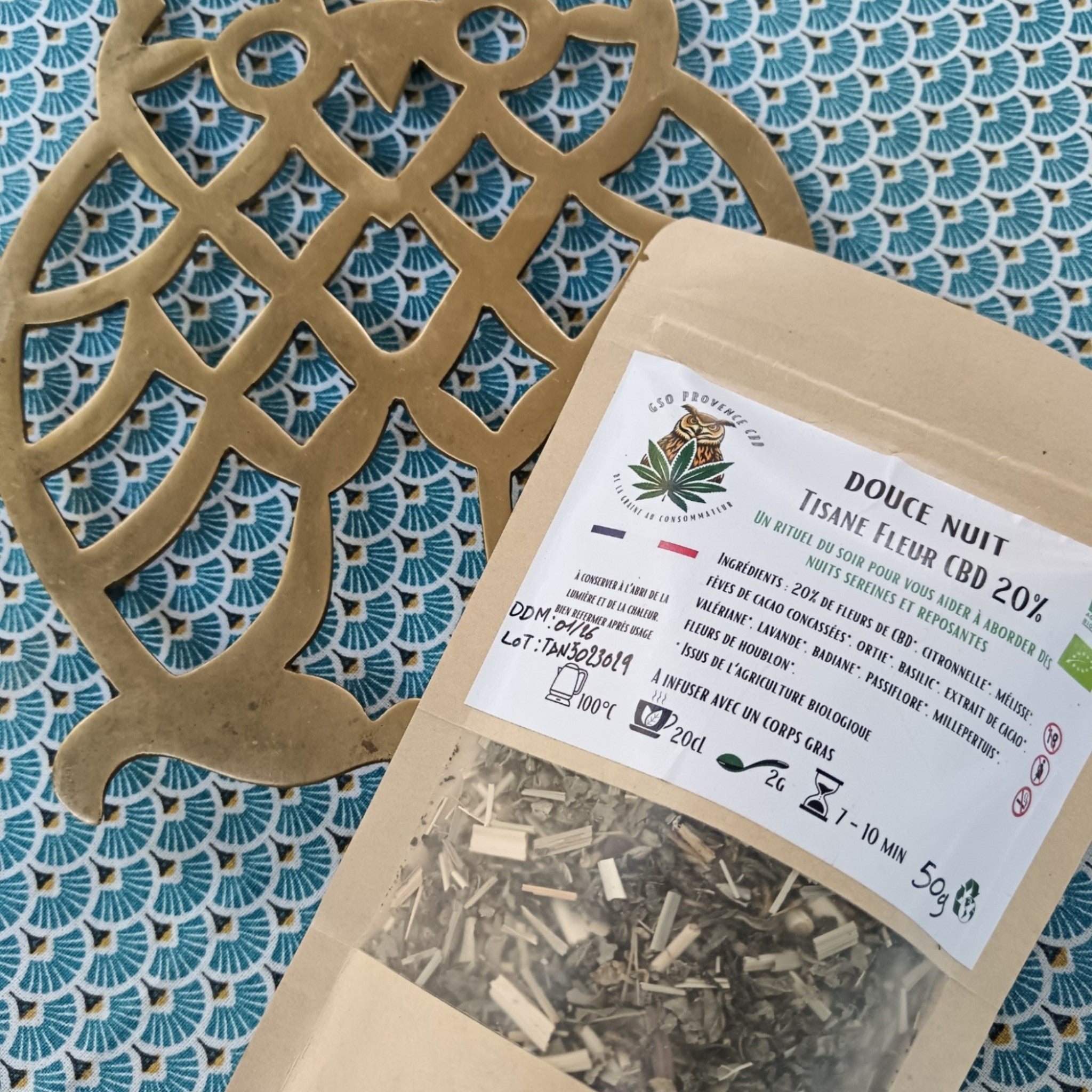 Tisane Douce Nuit Bio 50g - GSO PROVENCE CBD