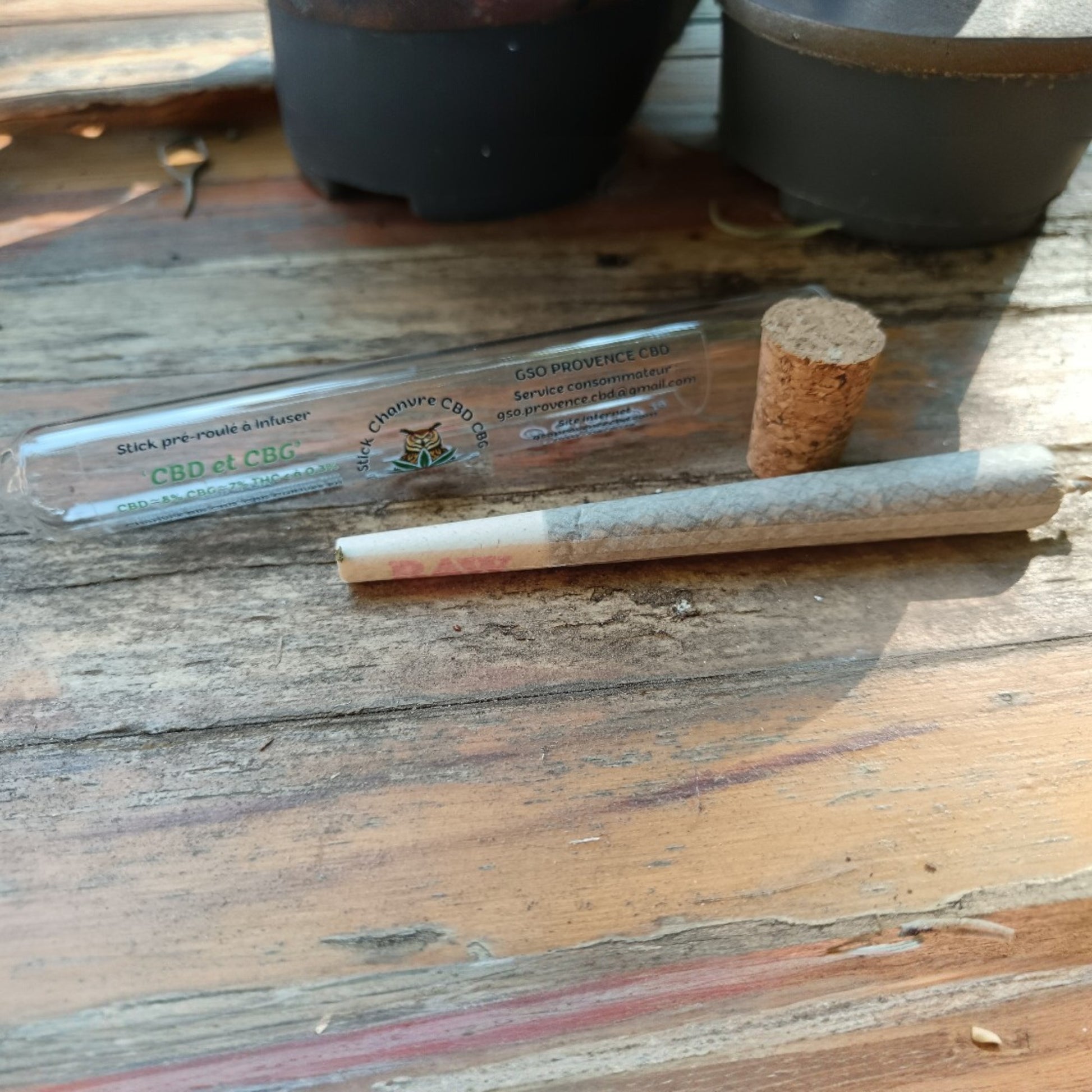 Stick pré-roulé bio CBD et CBG - GSO PROVENCE CBD