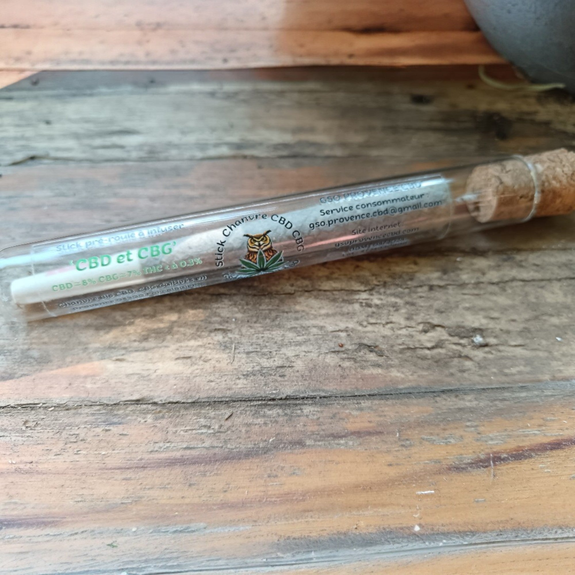 Stick pré-roulé bio CBD et CBG - GSO PROVENCE CBD