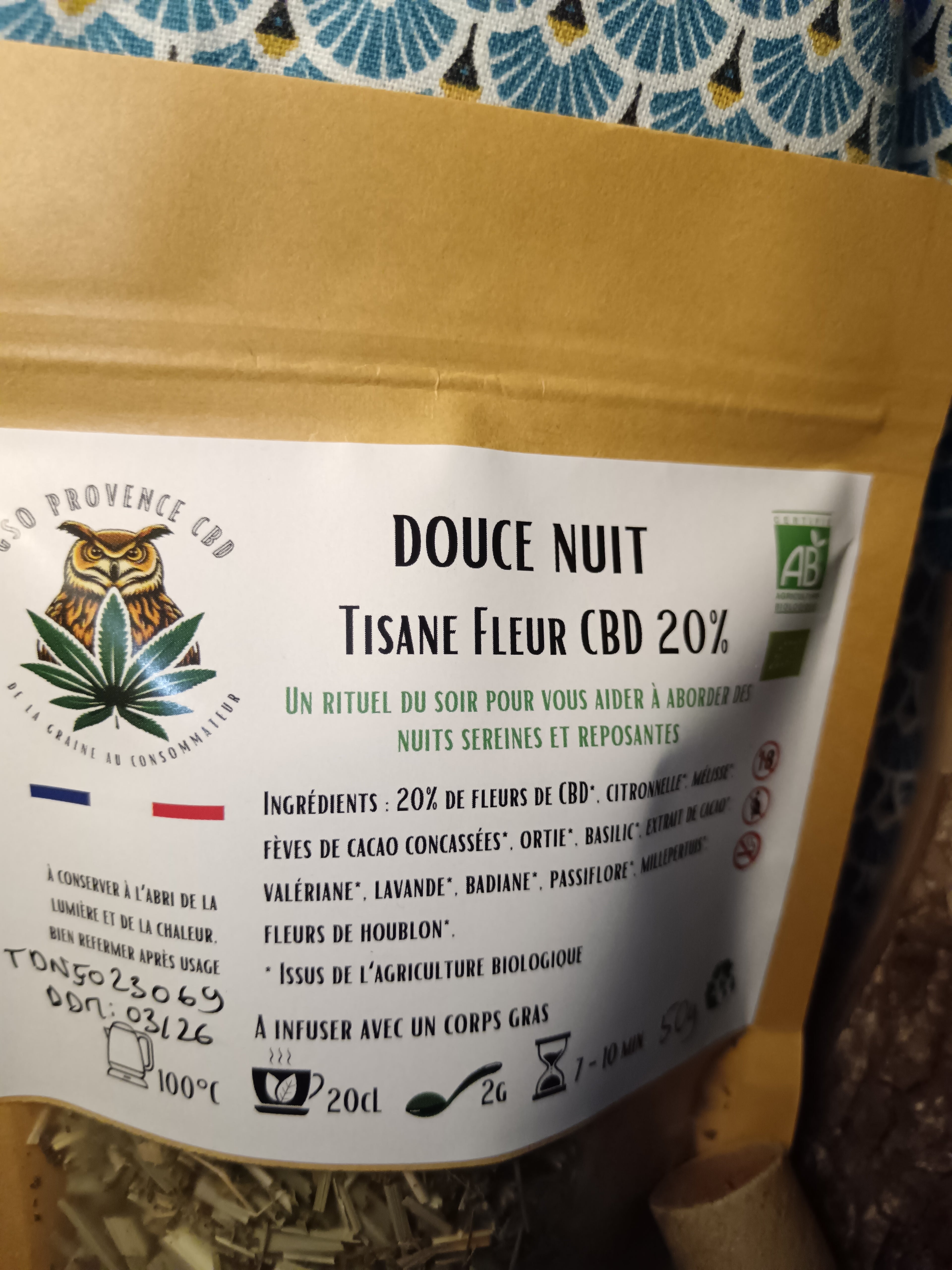 Tisane Douce Nuit Bio 50g - GSO PROVENCE CBD